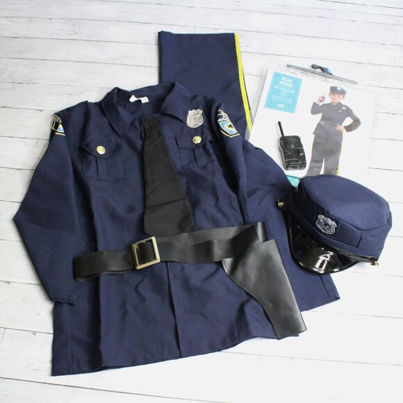 Cosplay Halloween Costume Boy's Size L 12-14 Police Officer Uniform Set - Picture 2 of 10